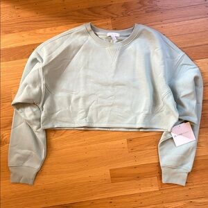 Beyond Yoga Light Green Cropped Sweatshirt